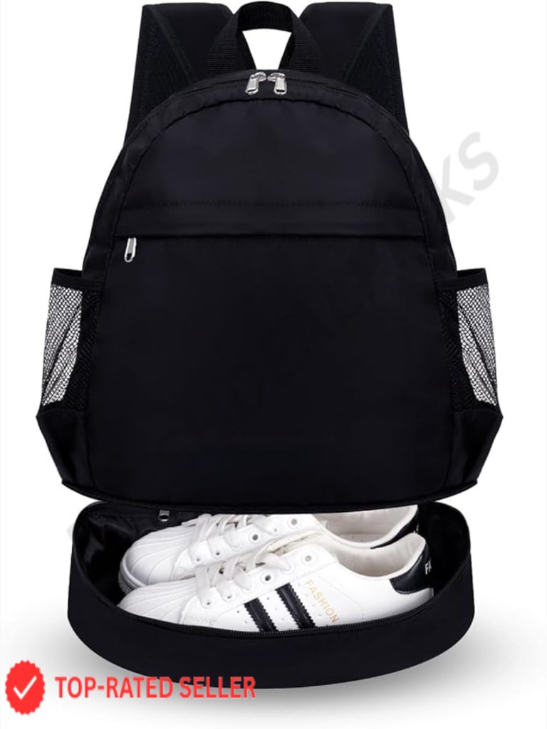Water Resistant Gym Backpack With Shoe Compartment And Wet Pocket For Travel